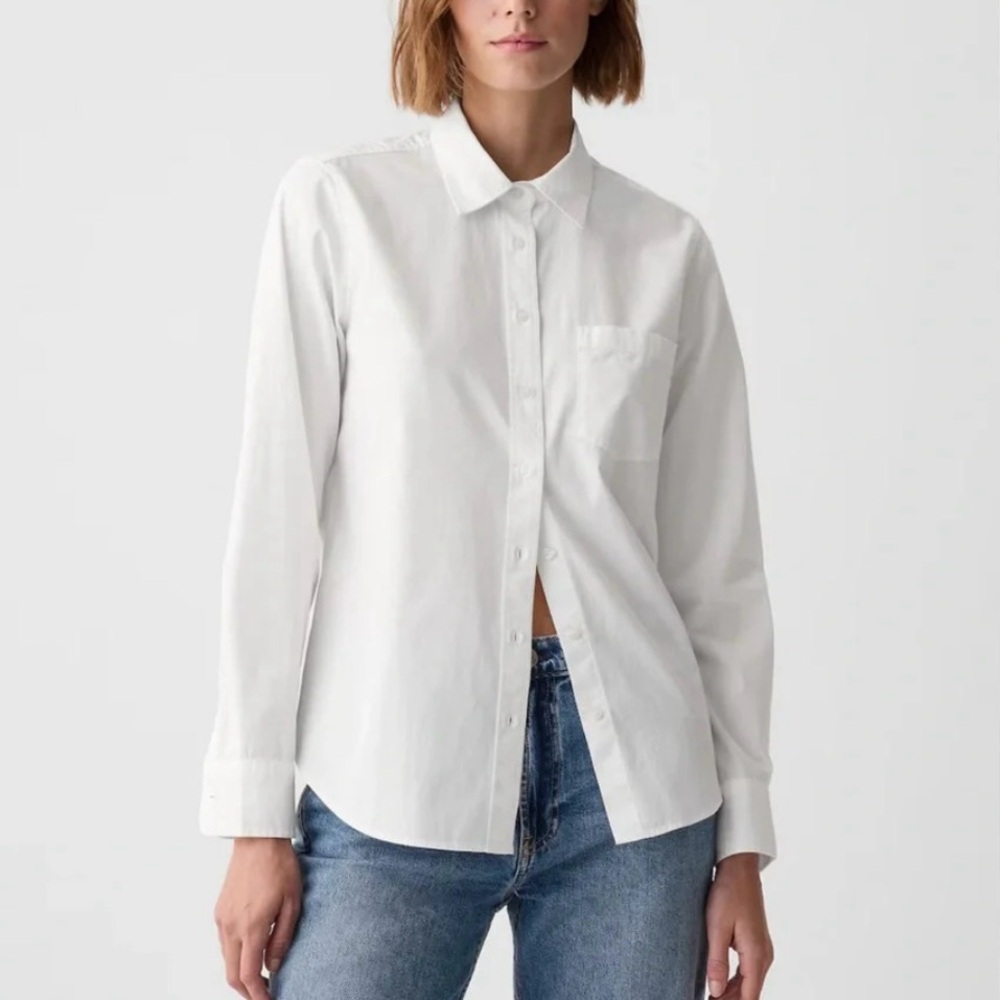 GAP Perfect Shirt 80s Superfine Poplin Women's Size Small White